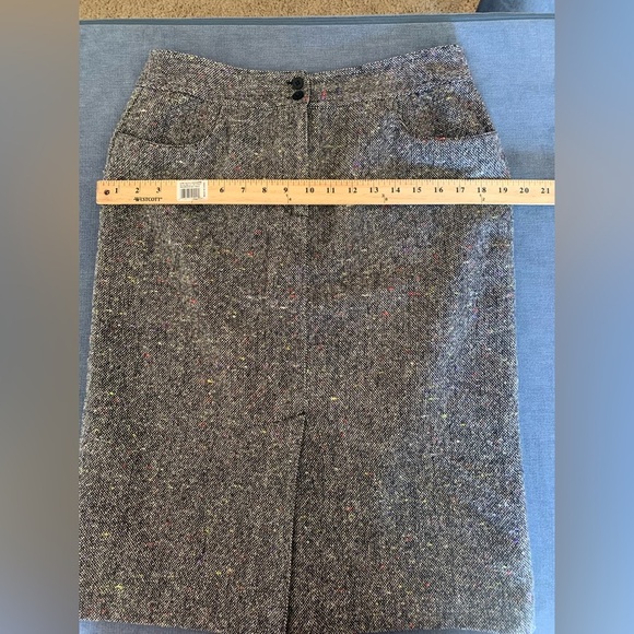 Women’s Talbots Grey Confetti Wool Blend Pockets Professional MIDI Skirt 10 - Picture 11 of 12